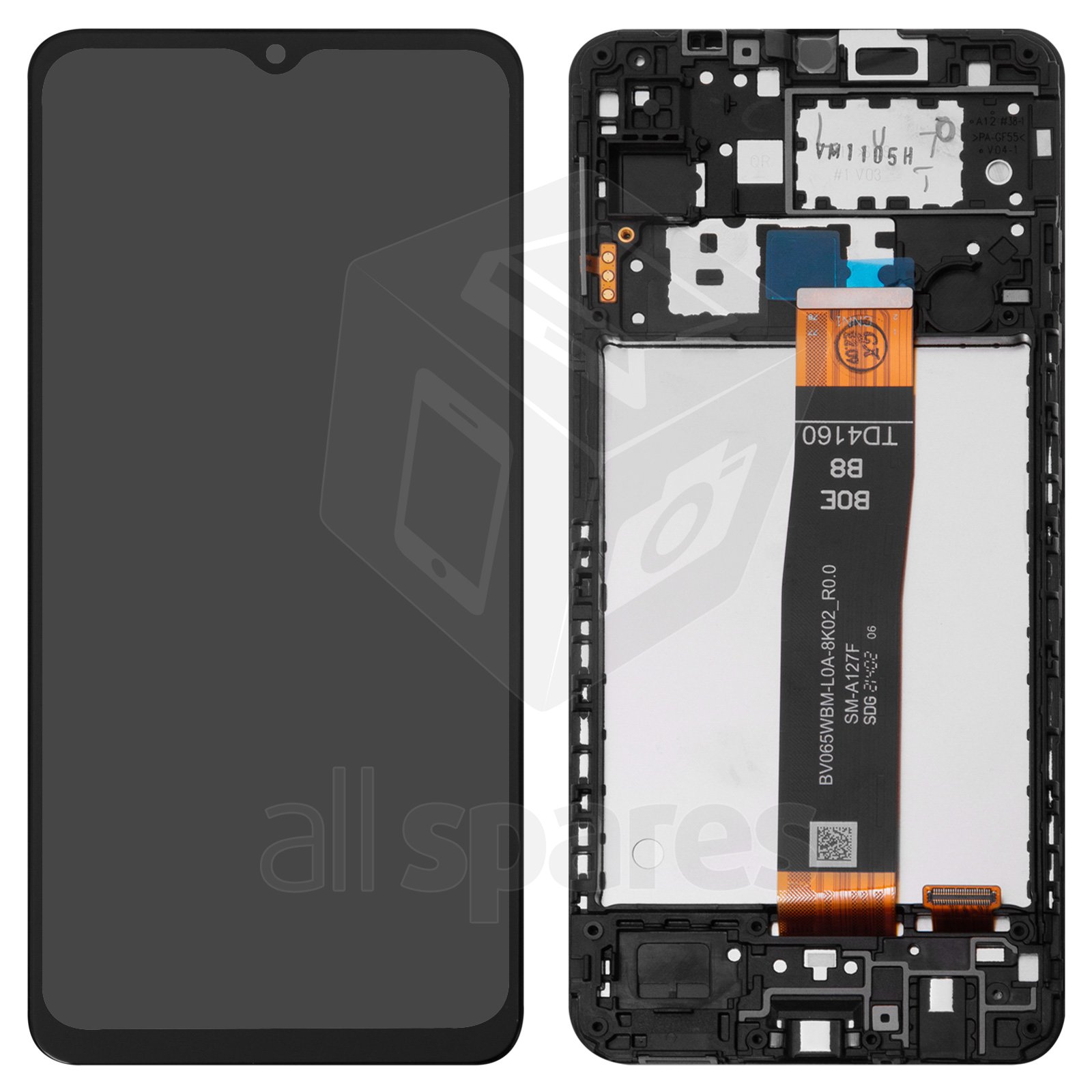 Samsung Galaxy A12 LCD Display With Frame